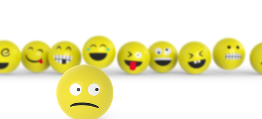 Smiley fühlt sich unwohl