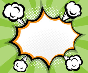 abstract blank speech bubble pop art, comic book background