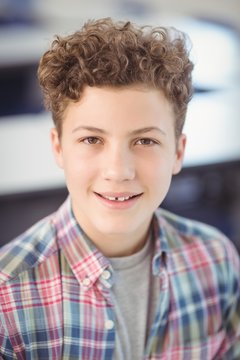 Portrait of smiling schoolboy