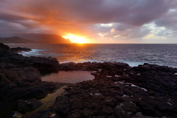 Queen's Bath on the island of Kauai, Hawaii
