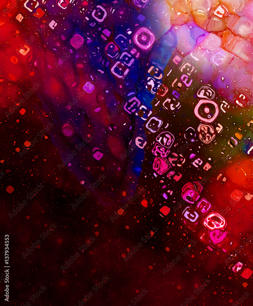 Poster cosmic space and stars, cosmic abstract background and glass effect. copy space.