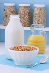 Delicious organic muesli cereal