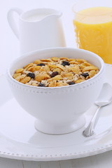 Delicious organic muesli cereal