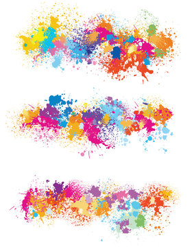 Elements  for design from paint stains
