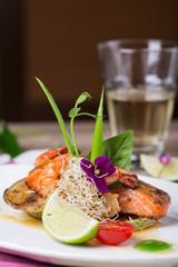 A delicious dish of grilled salmon