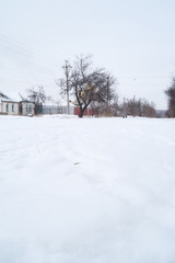Fototapeta premium snowy street