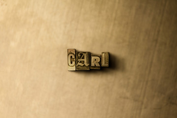 CARL - close-up of grungy vintage typeset word on metal backdrop. Royalty free stock illustration.  Can be used for online banner ads and direct mail.