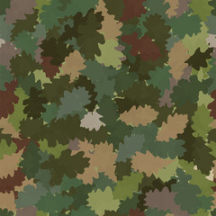 Spotted camouflage in the form of oak leaves. © Vector FX