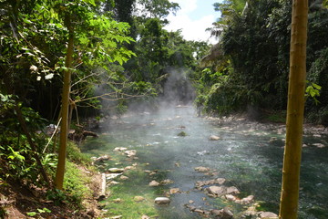 Hot springs in the Amazonia jungle