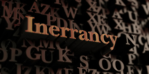 Inerrancy - Wooden 3D rendered letters/message.  Can be used for an online banner ad or a print postcard.