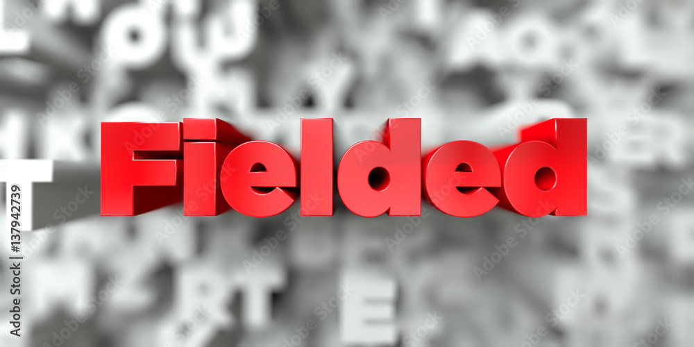 Fototapete fielded - red text on typography background - 3d rendered royalty free stock image. this image can b