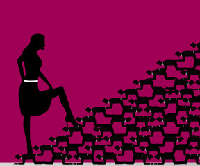 Dominant and successful woman gaining power