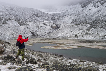 Glacier lake in Sweden 