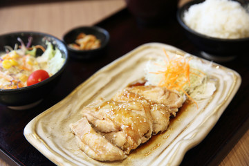 chicken teriyaki with rice