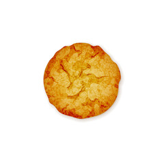 Delicious crisp sugar cookie vector icon on white background