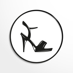 Women's shoes. Vector icon.
