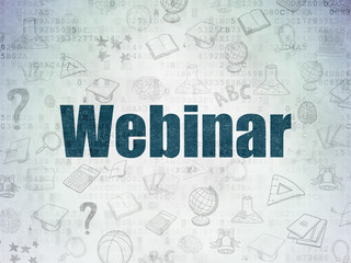 Fototapeta premium Education concept: Webinar on Digital Data Paper background