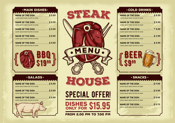 Obraz premium Template for the restaurant menu