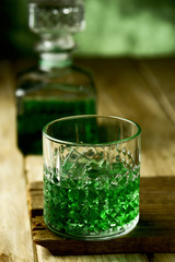 dyed green whiskey