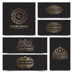Luxury Products Labels Design Set