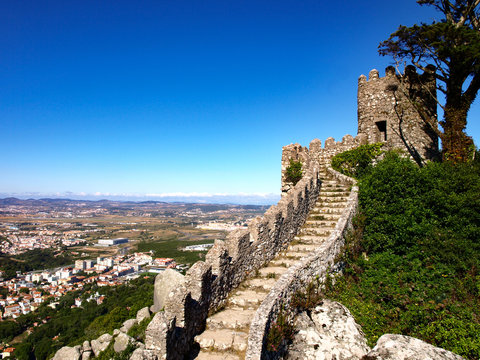 Castelo dos Mouros, Sintra ポルトガル、シントラ近郊、ムーアの城跡