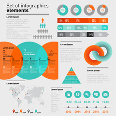 Vector set of infographics elements