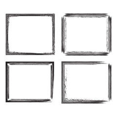 Vector grunge frame or border. Isolated on white background.
