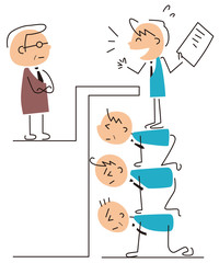 陰で支えるビジネスマン