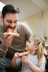Father with his daughter.