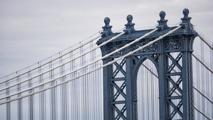 Detail view of the Manhattan Bridge