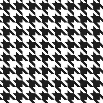 Houndstooth Pattern in Black and White