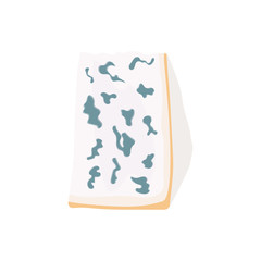 soft cheese with a blue mold.