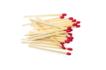 Matchs on white background.