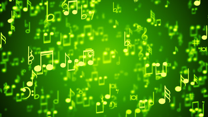 Abstract Background with Colorful Music notes.