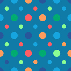 Polka dots seamless pattern. Vector illustration