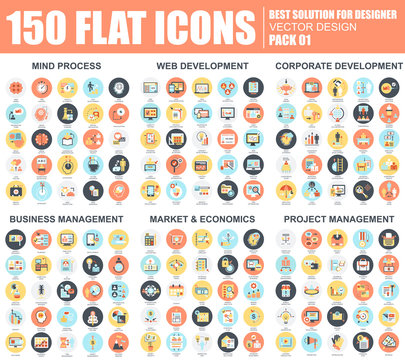 Business Flat Icons Set