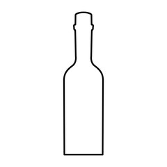 bottle drink silhouette isolated icon vector illustration design