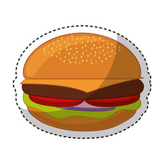 hamburger fast food icon vector illustration design