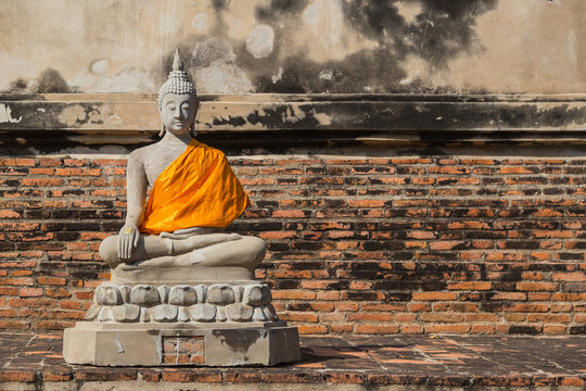 Buddha statue & Temple in Ayutthaya, Thailand