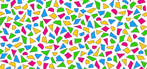 Geometric elements with dashed line