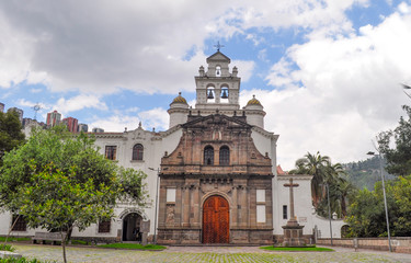 Obraz premium Church of Guapulo neighborhood in Quito, Ecuador