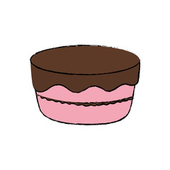 Delicious birthday cake icon vector illustration graphic design