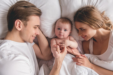 Young couple with baby