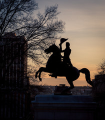 silhouette of Andrew Jackson 