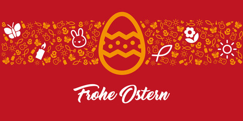 Grußkarte zu Ostern mit Frohe Ostern