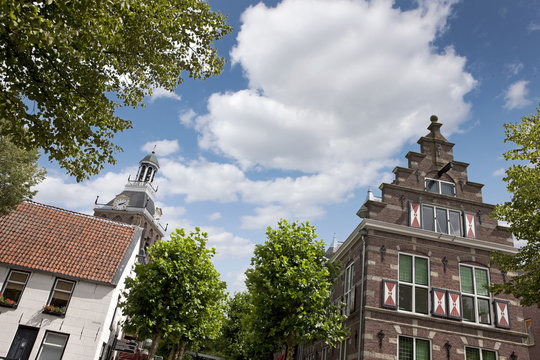 Meppel the Netherlands, church and historical buildings. Drente.