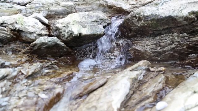 water flow within mineral stones and rocks for outdoor energy