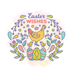 Happy easter card design
