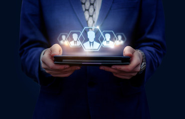 Target customers on the tablet.