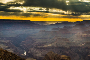 Sunset after the storm, Gran Canyon National park.